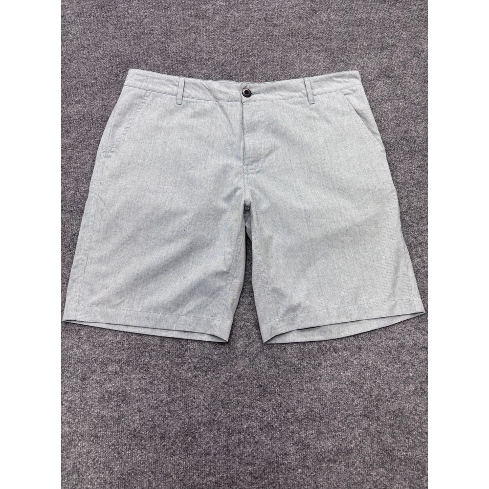 Ezekiel Mens Micro Stripe Cotton Chino Shorts Light Blue White Size 36 EW181105F
